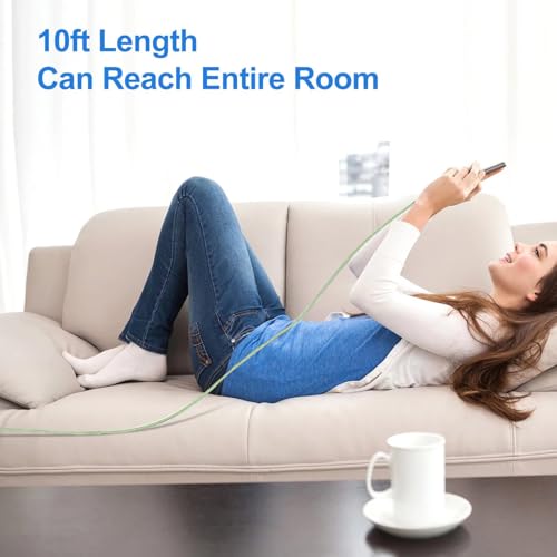 Image of Durcord USB C Cable, Upgarded 2Pack 10ft Fast USB Type C Charging Cable for Android /Phone /Pad /Laptop, Type C Charger Braided USB Cable Compatible withi Phone 16 /15 /Pro /Plus /Max /Sam.Sung-Green