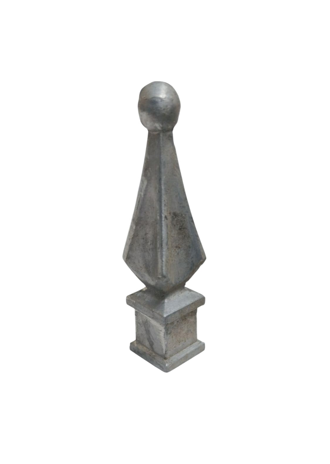 Cast Iron Fence Finials, Multiple Decorative Styles &amp; Sizes, 1/2" to 1" Inch Square and Round Spears, Fleur de Lis Design (1/2" CAST Aluminium SQ, 10)