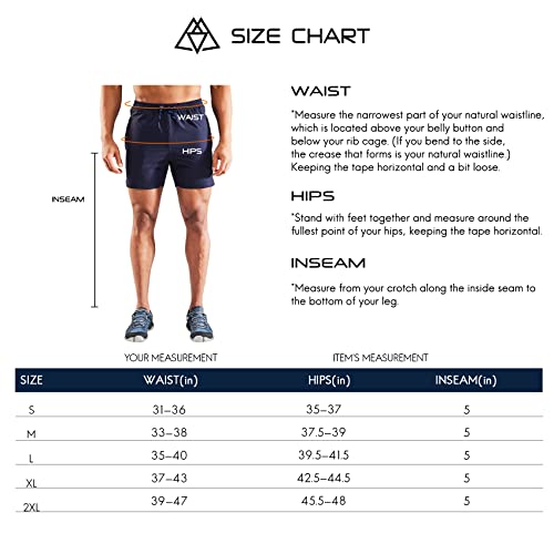 Haimont Upf50+ Hiking Shorts For Men, Quick Dry Lightweight Nylon Outdoor Camping Travel Shorts, Dark Blue, M #TOP6