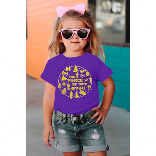 Image of May The Power Be with You Shirt for Kid Boy Girl Magical Planet Tshirt Funny Magic Family Vacation Tee Top