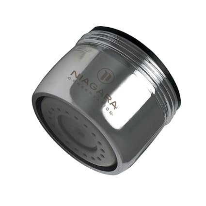 Niagara Conservation N3205N-PC-TU 1-Spray 0.5 GPM .94-in. Pressure-Compensating Needle-Spray Faucet Aerator Chrome, 6-Pack | Bathroom Sink and Kitchen Sink Aerator for Home Improvement