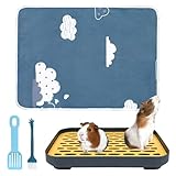 Hamster Guinea Pig Litter Box, Small Rabbit Litter Tray Toilets with Guinea Pig Blanket Mini Shovel,Pets Litter Bedding Box for Small Rabbit Hamster Rat Mice Birds