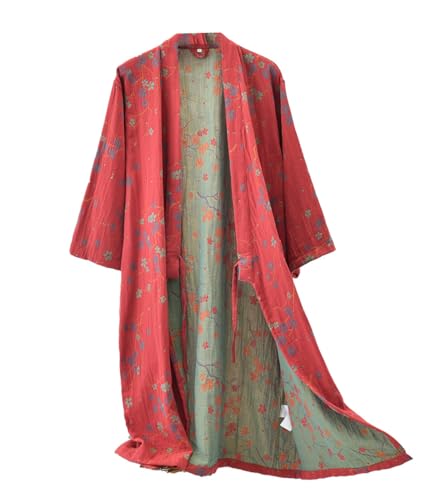 PRINCESS BRIDE Cotton Gauze Jacquard Japanese Yukata Soft Nightdress Bathrobe