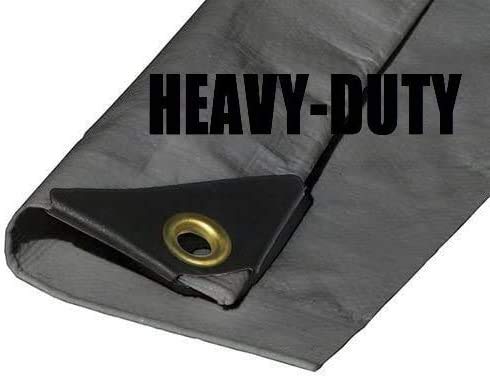 16'X40' Extra Heavy Duty 12 mil Silver Tarp 3 Ply Coated Reinforced Canopy 6 oz 3 Layer (Includes Tarps Tools and Toys Maintenance Manual)