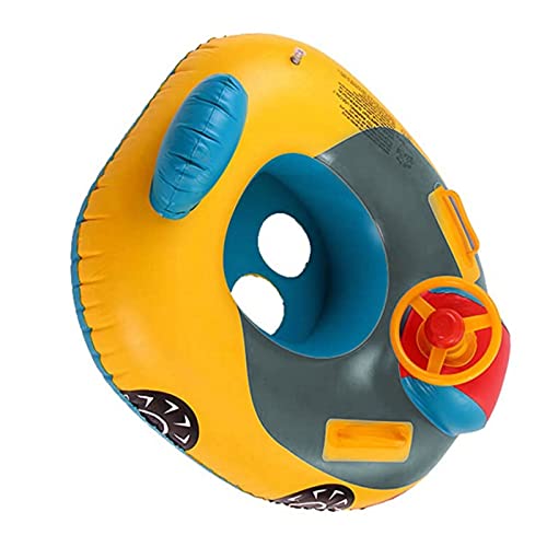 Boia de piscina inflável anel de natação durável assento de bebê barco iate para crianças de 1 a 5 a