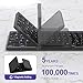 Yeemie Foldable Bluetooth Keyboard with Numeric Keypad for Travel, Portable Folding Wireless Bluetooth Keyboard with Numpad for iPad iPhone Android Smartphone Tablet Laptop PC, Sync up to 3 Devices