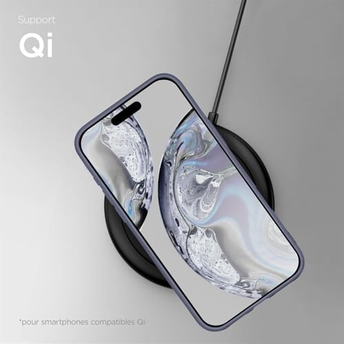 Coque silicone iPhone 17 Pro eviter rayures ecran objectif photo bleu - 5