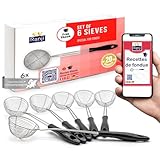 Ranji® Kescher für Fondue, Edelstahl, Pflegeleicht, perfekt für geschmolzene Abende (6 Stück)