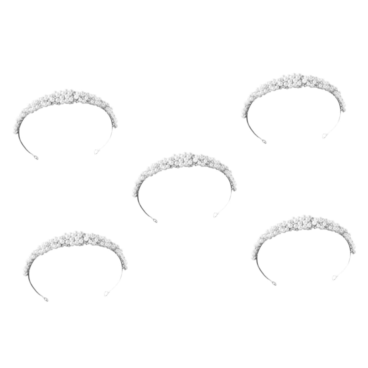 FRCOLOR 5 Piezas accesorio para el cabello diademas para mujeres joyas de color rosa para las mujeres tocados de novia tiaras de novia diademas de para tiara nupcial