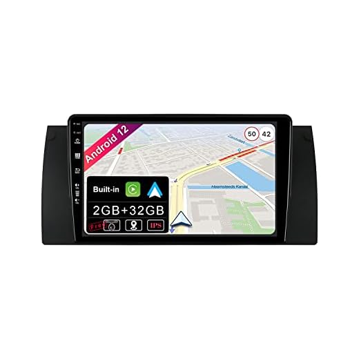 JOYX Android 10 Double Din bilstereohuvudenhet som passar för BMW M5 E53 E39 navigering | 8 tum 2G + 32G | Gratis backup-kamera Canbus | stöder GPS WiFi 4G Bluetooth-ratt Google DAB CarAutoplay USB