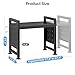 Expandable Microwave Stand Countertop, 2-Tier Adjustable Microwave Oven Rack with 8 Hooks & 2 Holders, Heavy Duty Carbon Steel Microwave Shelf for Kitchen Counter Organizer and Storage, Holds 120lbs