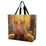 Zorros Lindos Bolso De Mano Portátil Bolso Bandolera Plegable Bolsos Para Cotidiana Mujer Picnic