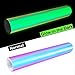 WRAPXPERT Glow in The Dark Permanent Adhesive Vinyl Holographic Iridescent Vinyl Opal White Glow Green for Wrap,Stickers,Decal,Lettering,12