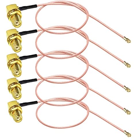 Cable coaxial TUOLNK IPX SMA SMA Hembra a U.FL UFL IPEX RF Coaxial RG178, 12 pulgadas, Paquete de 5 Cover