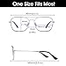 JM Aviator Blue Light Blocking Computer Glasses, Square Eye Protect Video Eyeglasses Anti Glare Men Women