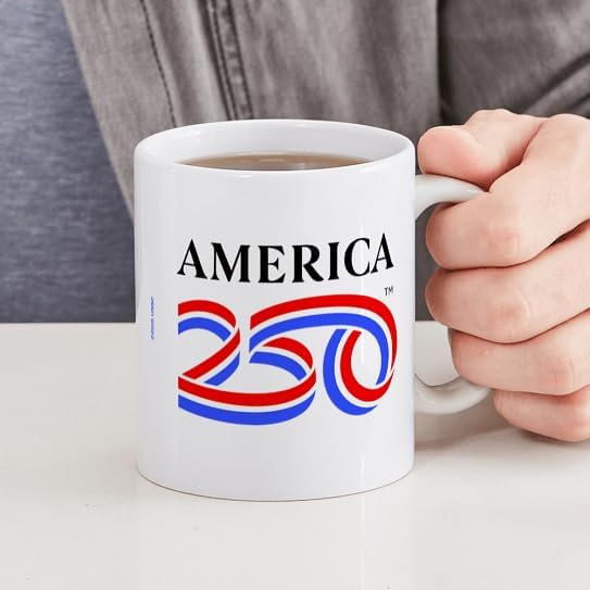 CafePress America250: Black Vertical Logo 11 oz (325 ml) Ceramic Coffee Mug