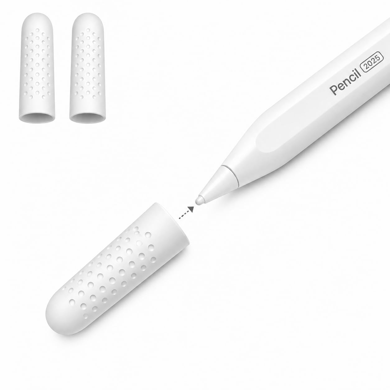 Mizi 2 Pack Silicone Nib Cover for Apple Pencil (1st, 2nd, 3rd, 4th Gen) – Ultra-Thin Tip Protector, Shockproof, Dustproof, Drop-Proof Stylus Tip Caps - White-image-24