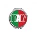 Italy Country Flag Name Hand Compact Mirror Round Portable Pocket Glass