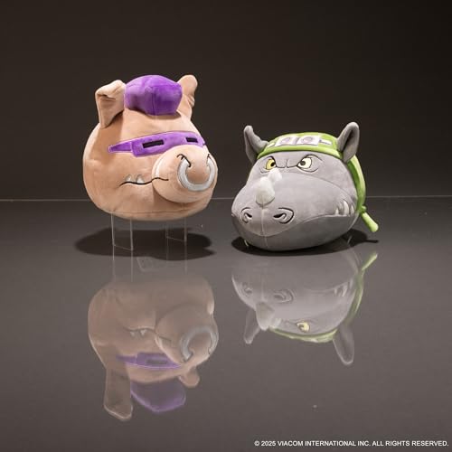 Club Mocchi-Mocchi- Teenage Mutant Ninja Turtles Plushies - Bebop and Rocksteady Plush Combo Pack - Soft and Squishy Collectible TMNT Plush Gift Set - 8 Inch by Club Mocchi Mocchi - Image 6