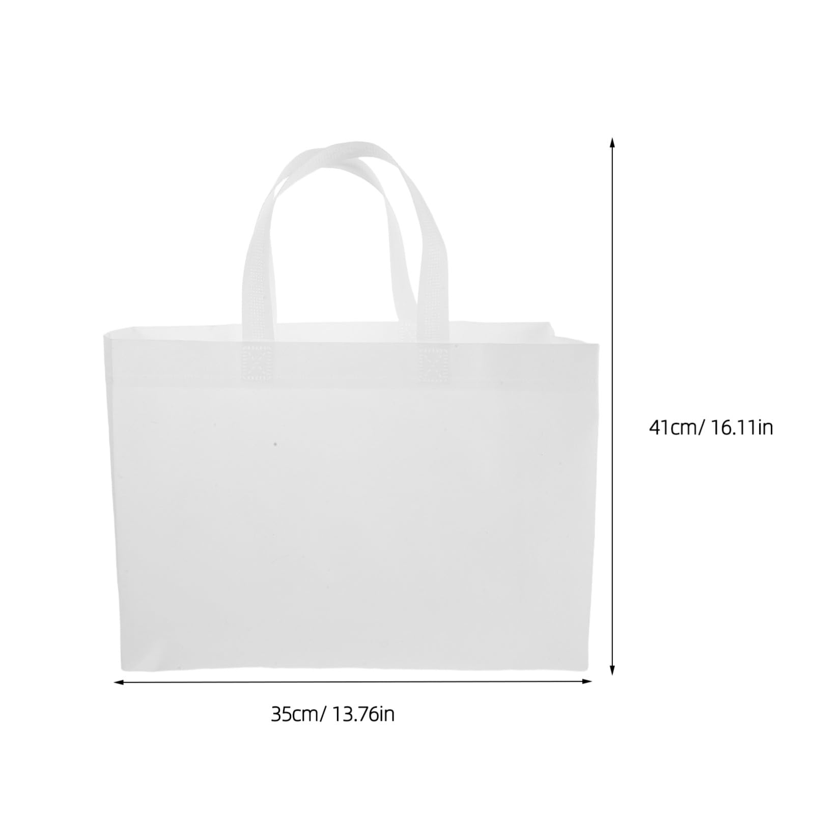 OUNONA 30pezzi Borse Tote in Tessuto Non Tessuto con Manici Robusti Borse Riutilizzabili per Spesa e Progetti Fai da Te Regalo Bianche Semplici