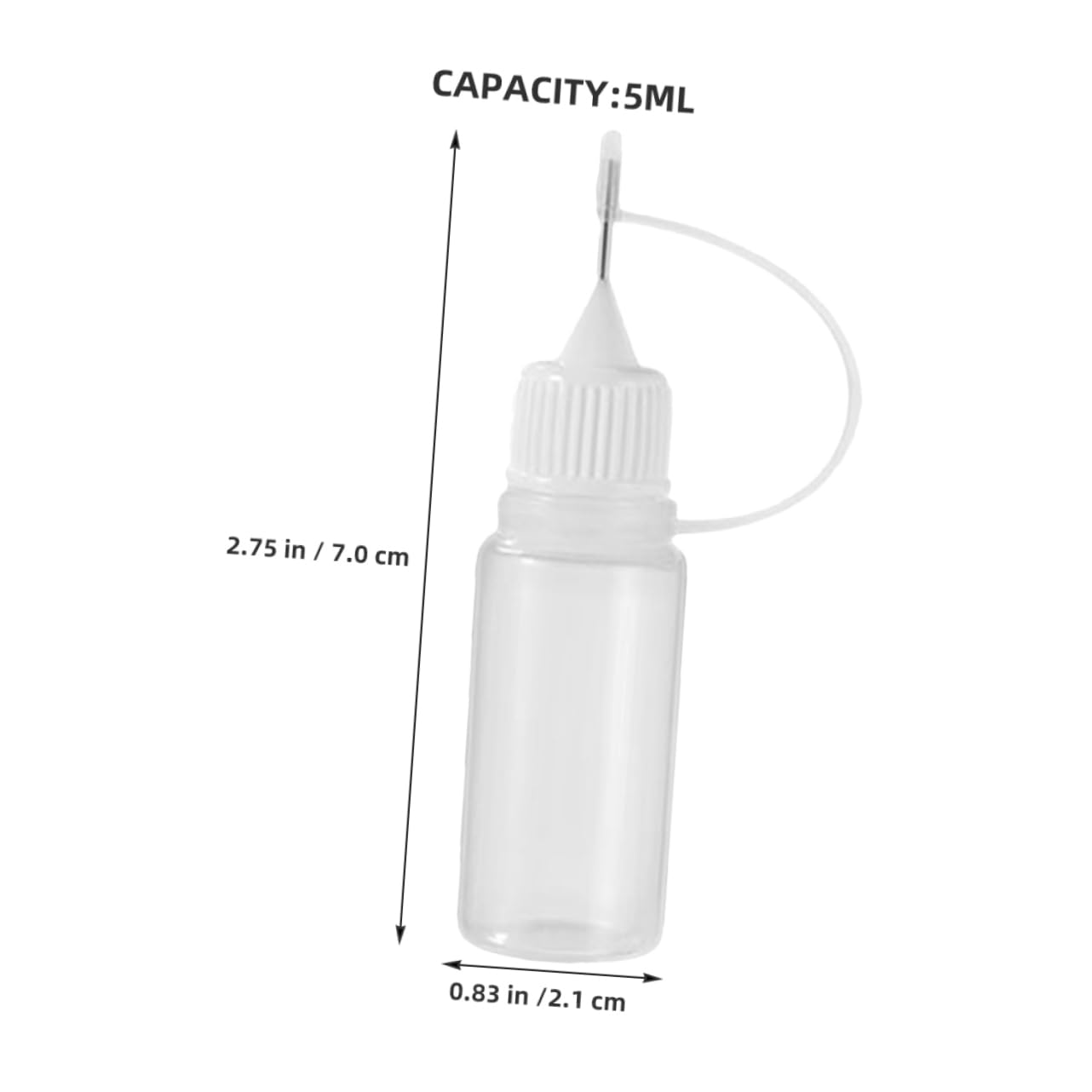 KICHOUSE Precision Glue Applicator Bottles 12pcs Set 5ml Small Plastic Bottles for Oil