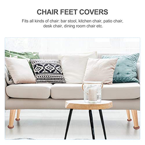 FAVOMOTO 16Pcs Almfadas de Mbília de Sile para Cadeira de Perna Prtetres de PisAut-AdesivAnti-Arranh