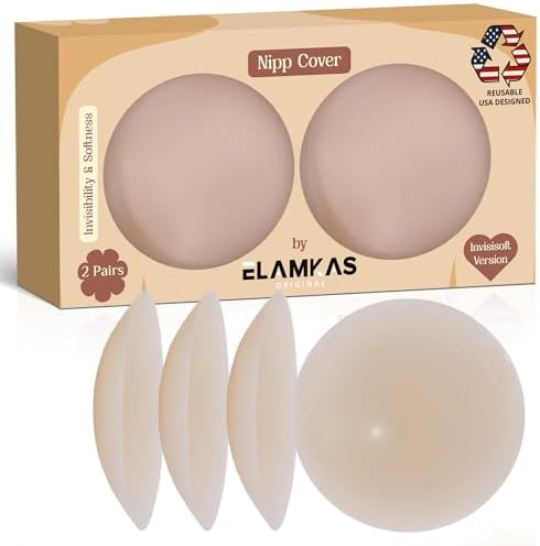 Silicone Nipple Covers Reusable (Ultra Soft-Natural Beige) Nipple...