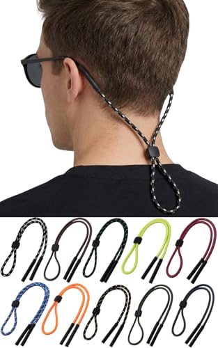 [TERTIS] ターティス メガネチェーン メンズ ストラップ ホルダー ストラップ ストッパー アクセサリー 眼鏡 ずれ防止 おしゃれ グラスコード サングラス 落下防止 サングラス すべり止め スポーツ 登山 アウトドア (ブラックXホワイト)の商品画像（Amazon）