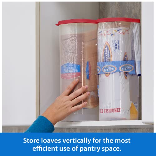 Buddeez Bread Buddy Bread Box – Fresh Bread Storage Container, Plastic Sandwich Bread Dispenser, Red Lid, Pack Of 1 #TOP3