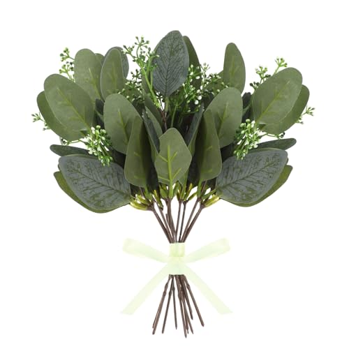 Jeffdad 12 Pcs Eucalyptus Stems Leaves Mixed