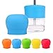 Tougs Silicone Sippy Straw Cup Lids for Toddlers Babies (Pack of 5) - 5 Drinking Straws - Reusable, Spill-proof - Stretches to Cover Tumblers, Yeti Rambler, Mason Jars, Cups and Mugs