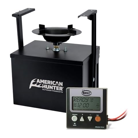 American Hunter Digital Spin Kit Durable Metal Easy-Setup Deer Wild Game Hunting Attraction Automatic Feeder & Timer, Adjustable Feed Time & Spread Speed Cover