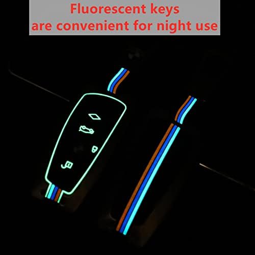 Otai Zinc Alloy Car Key Cover Case Compatible with Bmw 3 4 5 Series F01 F02 F20 F21 F30 F31 F25 320i 530i 550i Remote Key Shell (3 Buttons Matte Color)