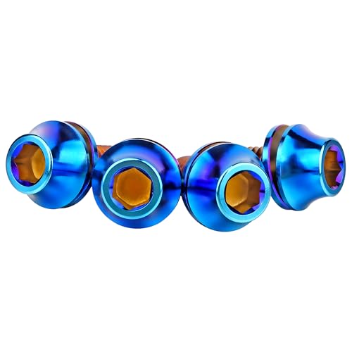Image of Titanium M5x12mm with Washer Bicycle Water Bottle Cage Bolt 4 Pack