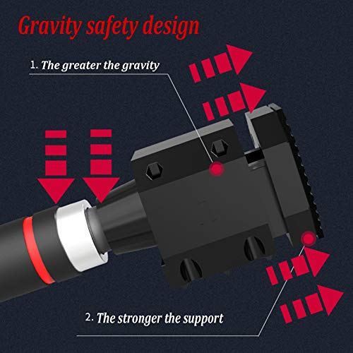 GYHOME Barre De Traction Murale Portable, Barre De Fitness Pull-up De Corridor De Porte avec Une Charge Sûre De 250 Kg, 98-125cm Réglable – Image 4