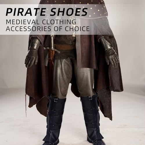 NICENEEDED Stiefelüberzüge Aus PU Leder Für Kostüme Verstellbare Bein Und Stiefelüberzüge Mittelalterliche Beinschützer Für Cosplay Zubehör