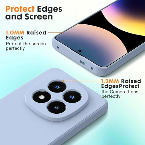 Image of Elzzi Silicon Case Cover Compatible with Mi Redmi Note 14 Pro Back Cover with Upgraded Square Edges for Camera Protection Shockproof Flexible Matte Liquid Silicone Mobile Phone Case - Carolina