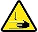 LABEL, GRAPHIC FOR CRUSH HAZARD, 2IN DIA, PS VINYL (70 PACK)