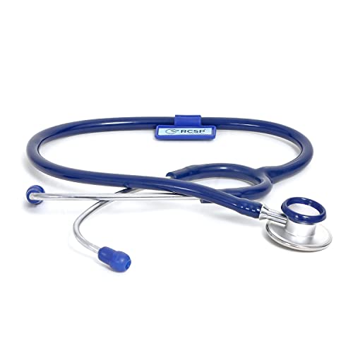 Image of RCSP Stethoscope for Doctors Micro Plus Students Medical Professional Version Blue Aluminum Chest Piece