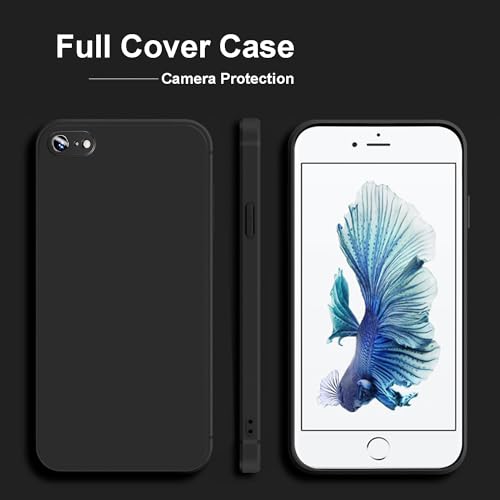 TENOC Phone Case Compatible with iPhone 6 & iPhone 6s, Black Case Anti-Fingerprint Protective Bumper Matte Cover for 4.7 Inch