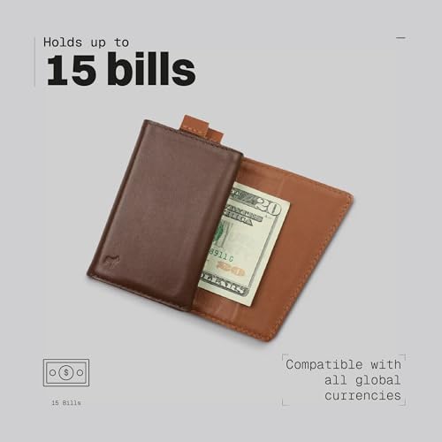 Image of The Frenchie Co. - Speed Wallet - Front Pocket Minimalist Wallet - Ultra Slim RFID-blocking Card Holder with Quick Access Pull Tab - Full-Grain Italian Leather, Holds up to 8 Cards