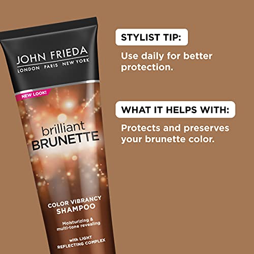 John Frieda Brilliant Brunette Multi-Tone Revealing Shampoo, Color Protecting Shampoo, Helps Unlock Vibrant Color, 8.45 Ounce #TOP2