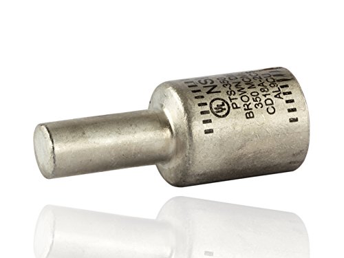 Dual Rated Compression Connector, Solid Pin Terminal for Copper and Aluminum Conductor - PTS Series, 350 MCM Wire Size, 250 Pin Size, 1.10