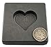 2 oz Heart Gold High Density Graphite Mold 1 oz Silver
