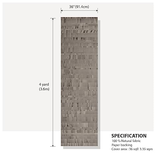 Ansehan Wallcovering Ha1003 Stariver Designer Project Handmade Luxious Wallcovering Decorative Surface Material For Renovation And Diy, Wall Door Panel, 36" W X4 Yard L, Mecury Beige/Taupe #TOP5