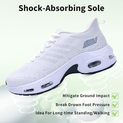 Image of AOV Women Arch Support Walking Shoes Orthotic Tennis Sneakers for Plantar Fasciitis Athletic Running Shoes