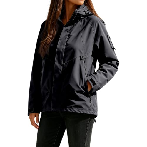 Windbreaker Jacket Women Lightweight Rain Coat Hooded Hiking Jacket - image 1