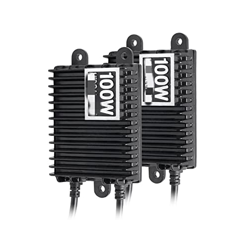 DEHIWI Lampadina per Fari HID allo Xeno 2Pcs DC12V Slim 100W Digital Xenon Ballast per Auto SUV Car HID Sostituzione Ballast Regolatore di Tensione