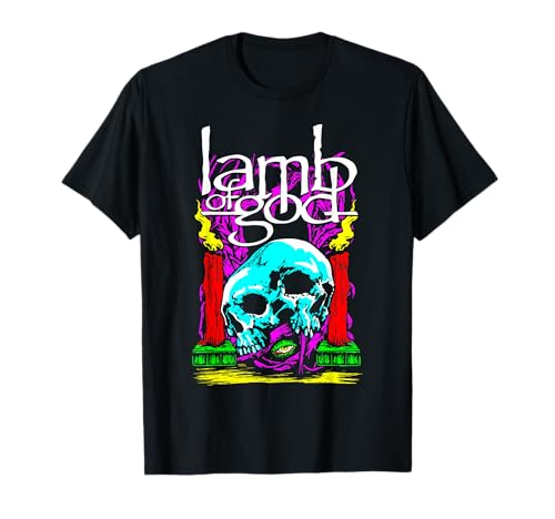 Image of Lamb of God Candle Skull T-Shirt