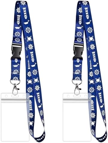 2 Unidades Cordón para Crucero con Porta Tarjetas, Funda Impermea...
